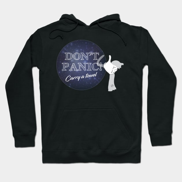 Don't Panic! Hoodie by debonaart